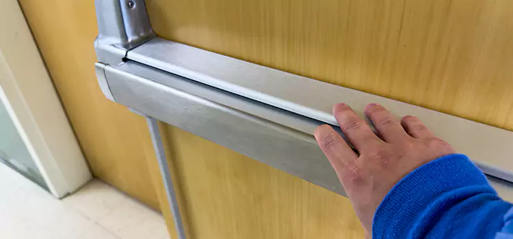 Installing a Push Bar on a Door Algonquin